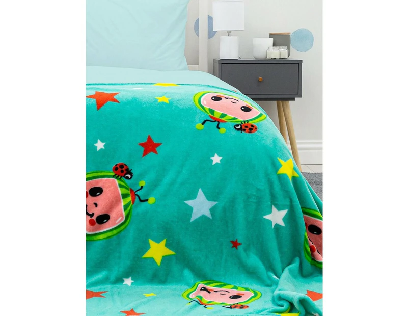 Cocomelon Cute Rotary Fleece Blanket (Multicoloured) - AG3059