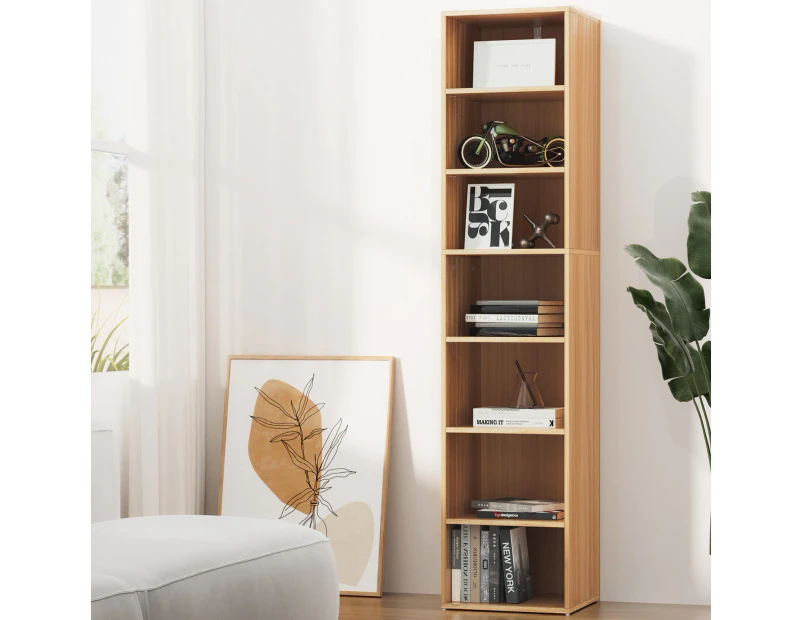 Artiss Bookshelf 7 Tiers MILO Pine