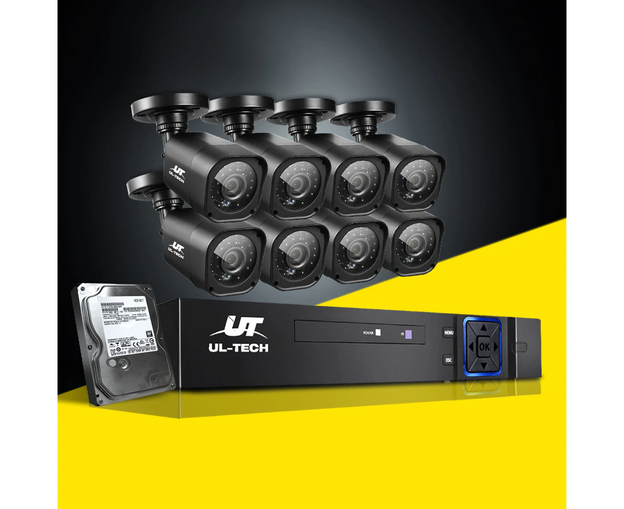 UL-tech CCTV Security System 8CH DVR 8 Cameras 1TB Hard Drive