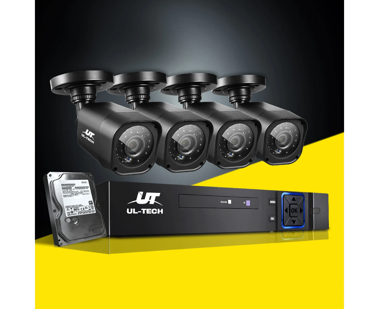 UL-tech CCTV Security System 8CH DVR 4 Cameras 1TB Hard Drive