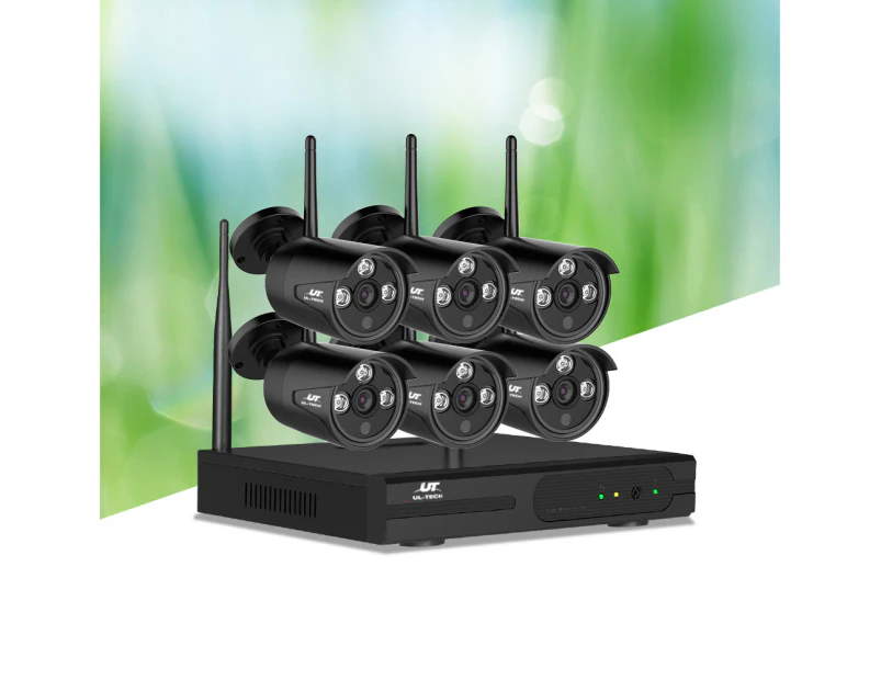 UL-tech Wireless CCTV Security System 8CH NVR 3MP 6 Bullet Cameras