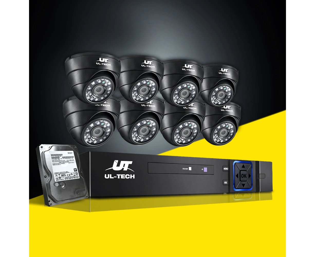 UL-tech CCTV Security System 8CH DVR 8 Cameras 1TB Hard Drive