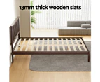 Artiss Bed Frame Queen Size Wooden Walnut VISE