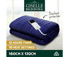 Giselle Bedding Washable Heated Electric Throw Rug Coral Fleece Snuggle Blanket