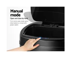 Devanti 58L Motion Sensor Bin Rubbish Automatic Black