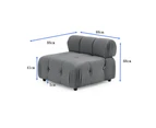 Foret 4 Seater Sofa Modular Arm Ottoman Tufted Velvet Lounge Couch Chaise Green