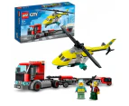 Lego City Rescue Helicopter Transport 60343 Kids Building &  Construction Toys, Helicopter &  Truck Toy