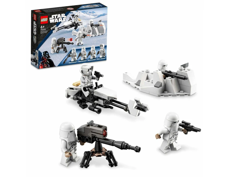 Lego 75320 Star Wars Snowtrooper Battle Pack Set With 4 Figures, Blaster Guns &  Speeder Bike, 6 + Years Old