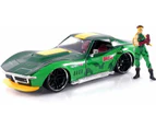 Jada Toys Street Fighter Chevrolet Corvette Stingray Zl1 (1969) 1:22 Scale Vehicle Toy With Cammy Figure Us
