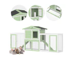 Advwin Rabbit Hutch Chicken Coop 203x45x86cm-Green