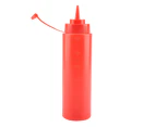 720Ml 10Pcs / Set Plastic Condiment Dispenser For Sauce Oil Cream Vineger (Red)