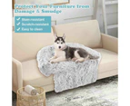 Costway Medium Dog Bed Puppy Sofa Pet Cushion Couch Protector Blanket w/Washable Cover & Anti-Slip Bottom White