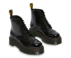 Dr Martens Womens Sinclair Jungle Boots Patent Lamper Leopard Emboss - Black