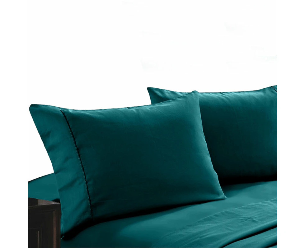 Softouch 400 Thread Count Bamboo Cotton Twin Pack Pillowcase - Teal