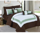 Home Fashion 10 Piece Soft Bed Comforter And Sheet Sets Bedspread Cushions Pillowcase Set Gold