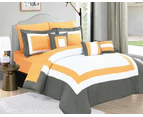 Home Fashion 10 Piece Soft Bed Comforter And Sheet Sets Bedspread Cushions Pillowcase Set Gold