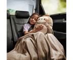 2-in-1 Sloth Travel Blanket - Anko - Brown