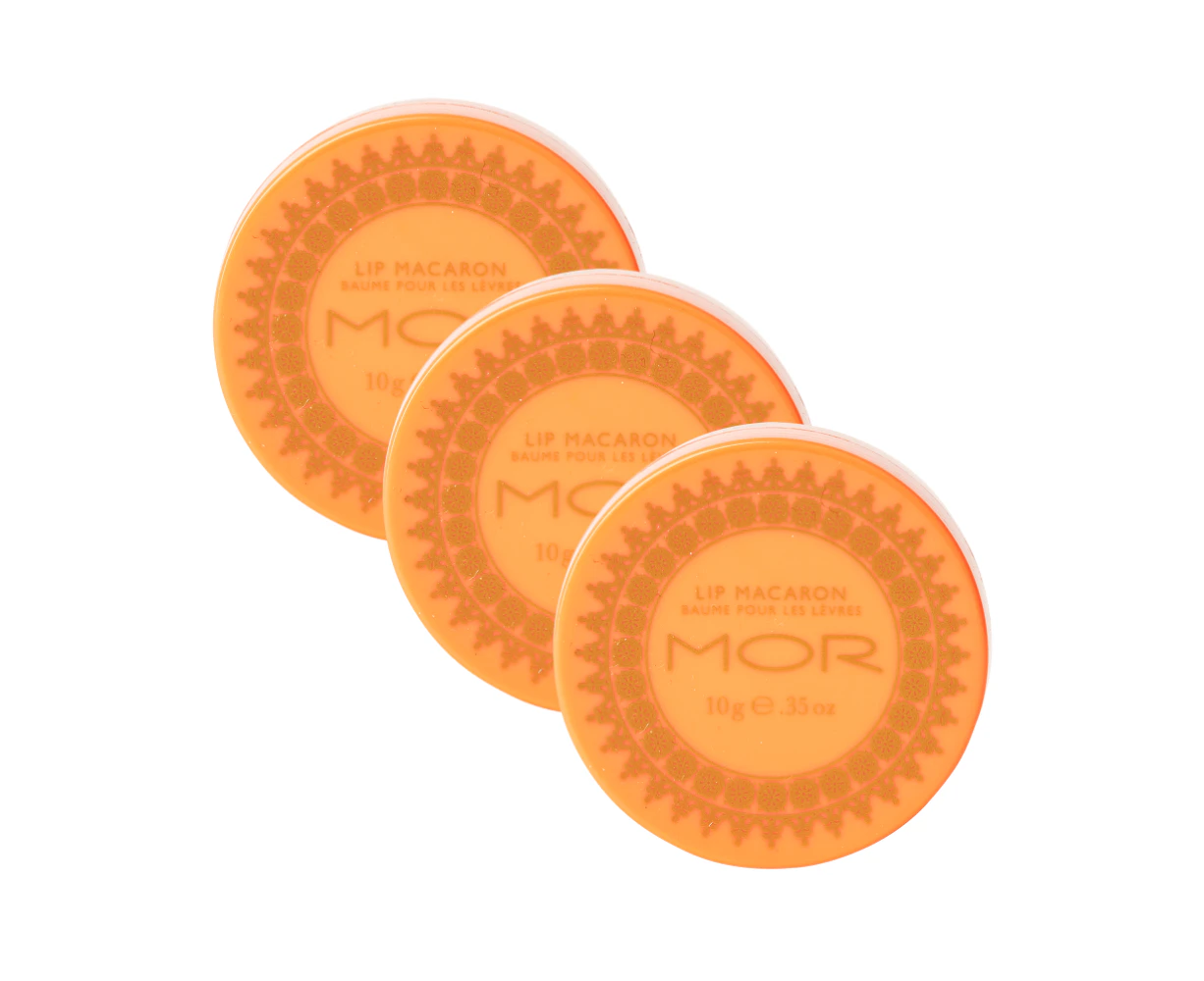 3 x MOR Lip Macaron 10g - Blood Orange