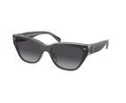 Coach Women's 56mm Black/Transparent Grey Sunglasses