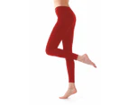 BELLISSIMA Microfibre Leggings Outerwear - Red