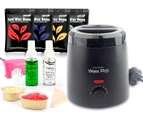 Pro 400ml Wax Pot Heater Waxing Kit (Sydney Stock) Hard Wax Beads Warmer With Waxing Skin Care Spray Wax Beans Paperless Hair Removal