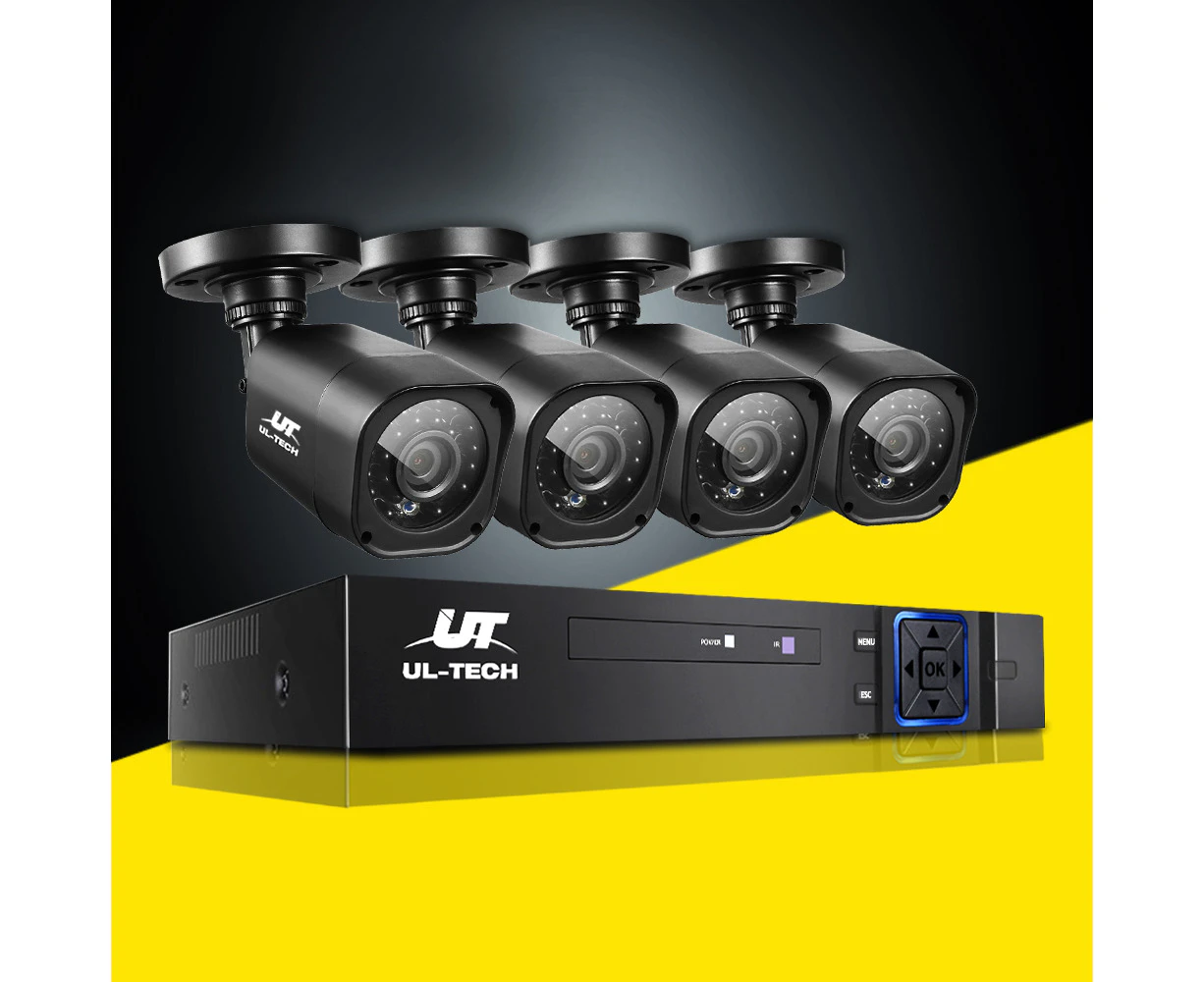 UL-tech CCTV Security System 8CH DVR 4 Cameras 1080p