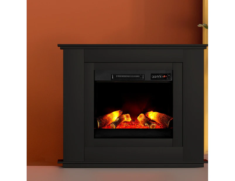 Devanti Electric Fireplace Fire Heater 2000W Black