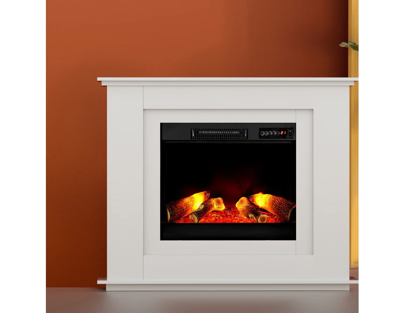 Devanti Electric Fireplace Fire Heater 2000W White