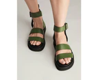 Jo Mercer Women's Mackenzie Flat Als Sandals - Green