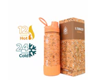 AquaFlask IL Terrazzo Vacuum Insulated Water Bottles 530ml (18oz) - White Frost