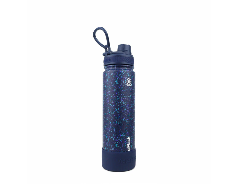 AquaFlask IL Terrazzo Vacuum Insulated Water Bottles 650ml (22oz) - Midnight Blue