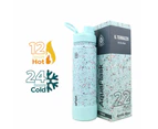 AquaFlask IL Terrazzo Vacuum Insulated Water Bottles 650ml (22oz) - Seafoam Green