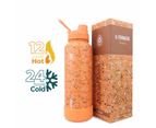AquaFlask IL Terrazzo Vacuum Insulated Water Bottles 1180ml (40oz) - Cantaloupe