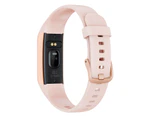 TODO Fitness Tracker Smart Watch BT 5.0 Body Thermometer Temperature BPM Monitor - Pink