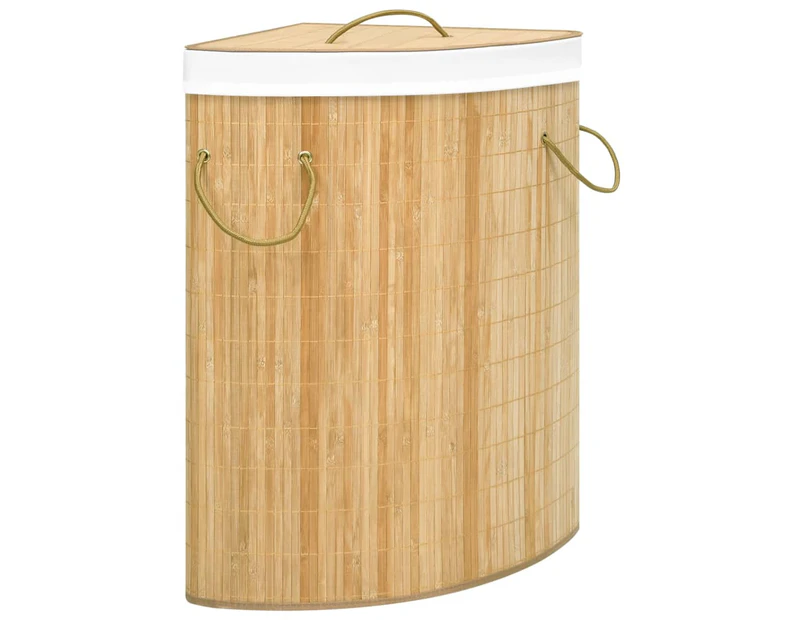 vidaXL Bamboo Corner Laundry Basket 60 L