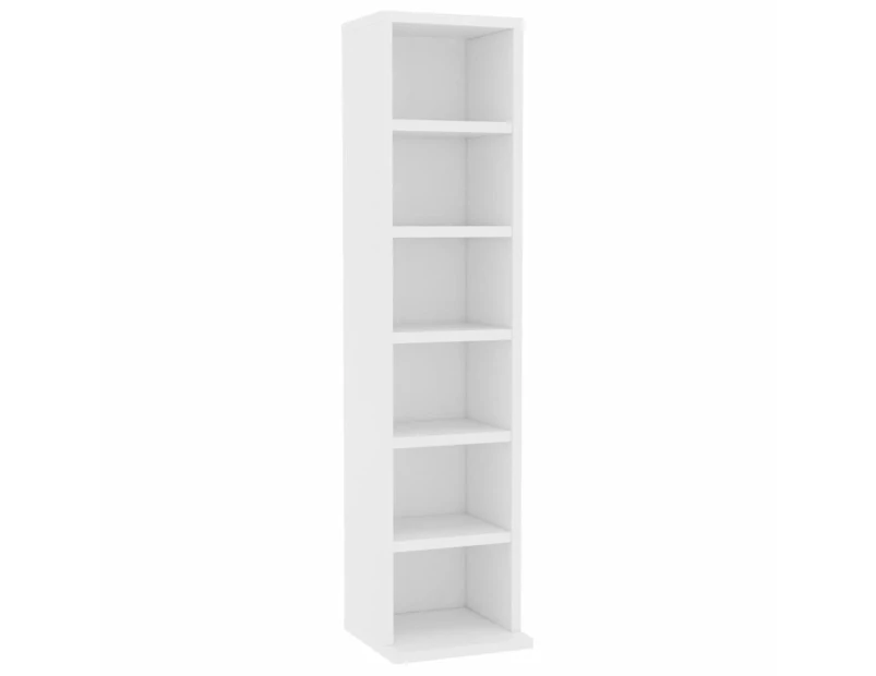 vidaXL CD Cabinet White 21x20x88 cm Engineered Wood