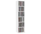 vidaXL CD Cabinet White 21x20x88 cm Engineered Wood