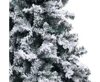 vidaXL Artificial Christmas Tree with Flocked Snow Green 180 cm PVC