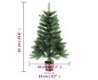 vidaXL Artificial Christmas Tree Lifelike Needles 65 cm Green