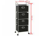 vidaXL Shelving Unit with 4 Storage Boxes Steel and Non-woven Fabric