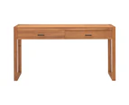 vidaXL Desk with 2 Drawers 140x40x75 cm Teak Wood