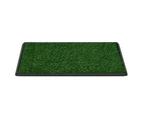 vidaXL Pet Toilets 2 pcs with Tray & Faux Turf Green 76x51x3 cm WC