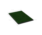 vidaXL Pet Toilets 2 pcs with Tray & Faux Turf Green 76x51x3 cm WC