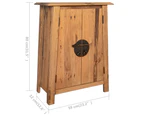 Bathroom Side Cabinet Solid Pinewood 59x32x80 cm