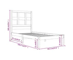 vidaXL Bed Frame Solid Wood Pine 92x187 cm Single Size