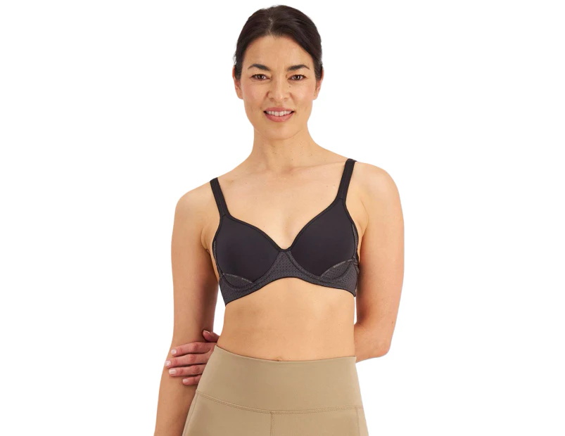 Berlei Womens Electrify Mesh Contour Black Bra Elastane/Nylon - Black