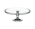 Pasabahce Patisserie Glass Scallop Pattern Up 32cm Cake Stand Dessert Tray Clear