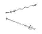 120/150CM Curl Barbell Bar Bench Press Home Gym Exercise Ez Fitness 25mm Weights - 120cm Curl Bar