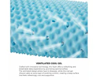 Bedra Memory Foam Mattress Topper Reversible Cool Gel Bed Mat 10cm King Single - Multicolour