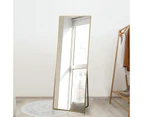 Oikiture 166x60cm Full Length Mirror Rectangle Dressing Floor Mirrors Free Standing Gold